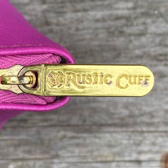 Rustic Cuff Follow Your Heart Pink Cosmetic/Makeup/Jewelry Pouch Holder - Picture 5 of 5